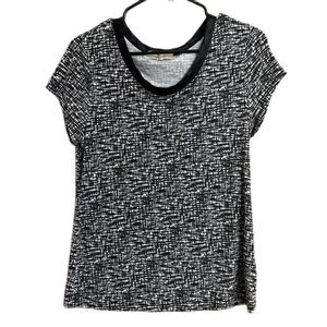 Women’s Banana Republic Black and White Short Sleeve Tee Size Large